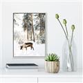 Picture of Moose in the snow _GroupedProduct_Rectangle_Portrait_Photography _GroupedProduct_Rectangle_Portrait_Canvas_Framed_