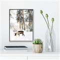 Picture of Moose in the snow _GroupedProduct_Rectangle_Portrait_Photography _GroupedProduct_Rectangle_Portrait_Canvas_Framed_