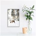 Picture of Moose in the snow _GroupedProduct_Rectangle_Portrait_Photography _GroupedProduct_Rectangle_Portrait_Canvas_Framed_