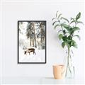 Picture of Moose in the snow _GroupedProduct_Rectangle_Portrait_Photography _GroupedProduct_Rectangle_Portrait_Canvas_Framed_