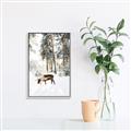 Picture of Moose in the snow _GroupedProduct_Rectangle_Portrait_Photography _GroupedProduct_Rectangle_Portrait_Canvas_Framed_