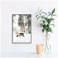Picture of Moose in the snow _GroupedProduct_Rectangle_Portrait_Photography _GroupedProduct_Rectangle_Portrait_Canvas_Framed_