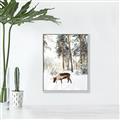 Picture of Moose in the snow _GroupedProduct_Rectangle_Portrait_Photography _GroupedProduct_Rectangle_Portrait_Canvas_Framed_