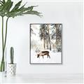 Picture of Moose in the snow _GroupedProduct_Rectangle_Portrait_Photography _GroupedProduct_Rectangle_Portrait_Canvas_Framed_