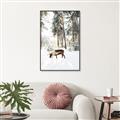 Picture of Moose in the snow _GroupedProduct_Rectangle_Portrait_Photography _GroupedProduct_Rectangle_Portrait_Canvas_Framed_