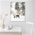 Picture of Moose in the snow _GroupedProduct_Rectangle_Portrait_Photography _GroupedProduct_Rectangle_Portrait_Canvas_Framed_