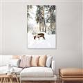 Picture of Moose in the snow _GroupedProduct_Rectangle_Portrait_Photography _GroupedProduct_Rectangle_Portrait_Canvas_Framed_