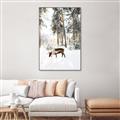 Picture of Moose in the snow _GroupedProduct_Rectangle_Portrait_Photography _GroupedProduct_Rectangle_Portrait_Canvas_Framed_