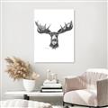 Picture of Moose Sketch _GroupedProduct_Rectangle_Portrait_Unframed_Print_Only_