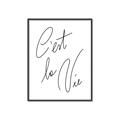 Picture of C'est La Vie II _GroupedProduct_Rectangle_Portrait_Canvas_Framed_