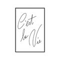 Picture of C'est La Vie II _GroupedProduct_Rectangle_Portrait_Canvas_Framed_