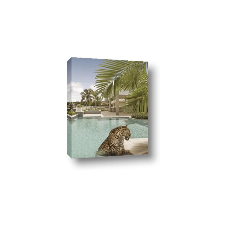 Picture of Gepard in water _GroupedProduct_Rectangle_Portrait_Canvas_