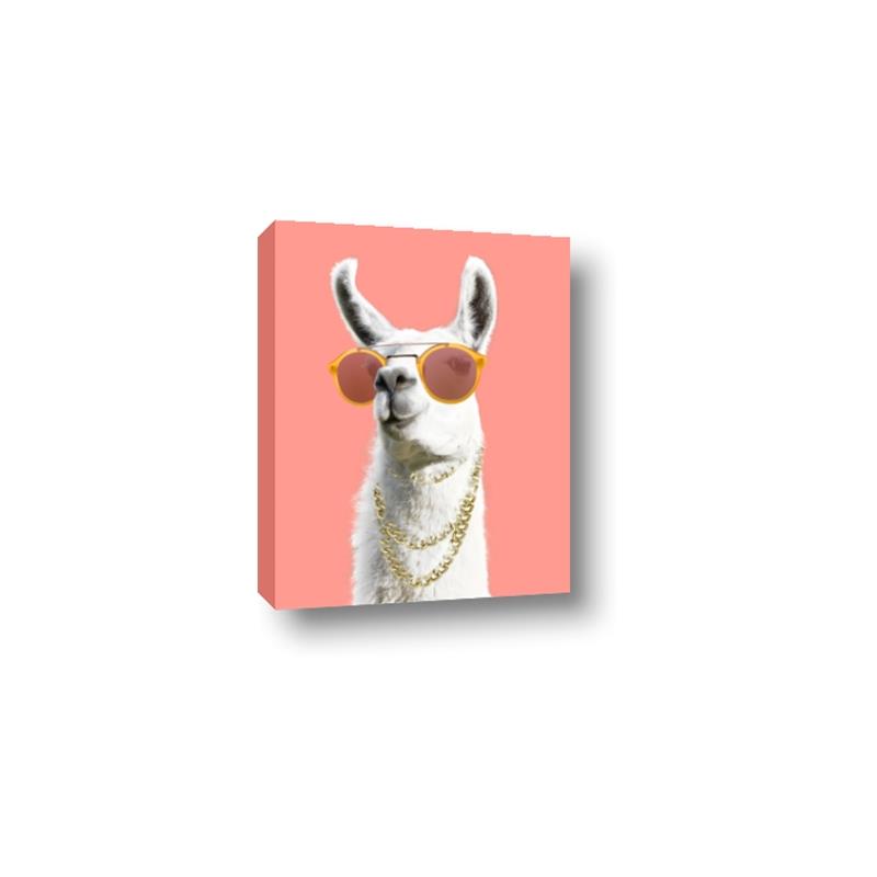 Picture of Llamarama  with glass _GroupedProduct_Rectangle_Portrait_Canvas_