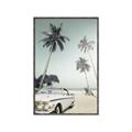 Picture of Palms & Cool Car _GroupedProduct_Rectangle_Portrait_Photography _GroupedProduct_Rectangle_Portrait_Canvas_Framed_
