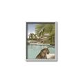 Picture of Gepard in water _GroupedProduct_Rectangle_Portrait_Canvas_Framed_