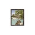 Picture of Gepard in water _GroupedProduct_Rectangle_Portrait_Canvas_Framed_