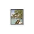 Picture of Gepard in water _GroupedProduct_Rectangle_Portrait_Canvas_Framed_