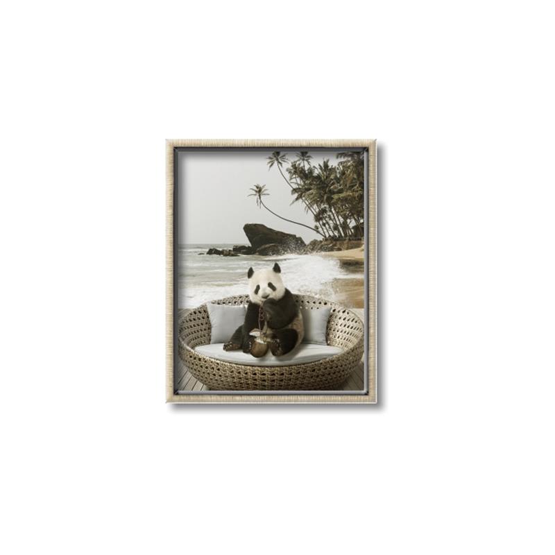 Picture of Panda Sitting on Sofa _GroupedProduct_Rectangle_Portrait_Canvas_Framed_