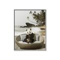 Picture of Panda Sitting on Sofa _GroupedProduct_Rectangle_Portrait_Canvas_Framed_