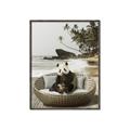 Picture of Panda Sitting on Sofa _GroupedProduct_Rectangle_Portrait_Canvas_Framed_