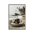 Picture of Panda Sitting on Sofa _GroupedProduct_Rectangle_Portrait_Canvas_Framed_