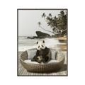 Picture of Panda Sitting on Sofa _GroupedProduct_Rectangle_Portrait_Canvas_Framed_