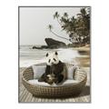 Picture of Panda Sitting on Sofa _GroupedProduct_Rectangle_Portrait_Canvas_Framed_