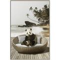 Picture of Panda Sitting on Sofa _GroupedProduct_Rectangle_Portrait_Canvas_Framed_