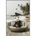 Picture of Panda Sitting on Sofa _GroupedProduct_Rectangle_Portrait_Canvas_Framed_