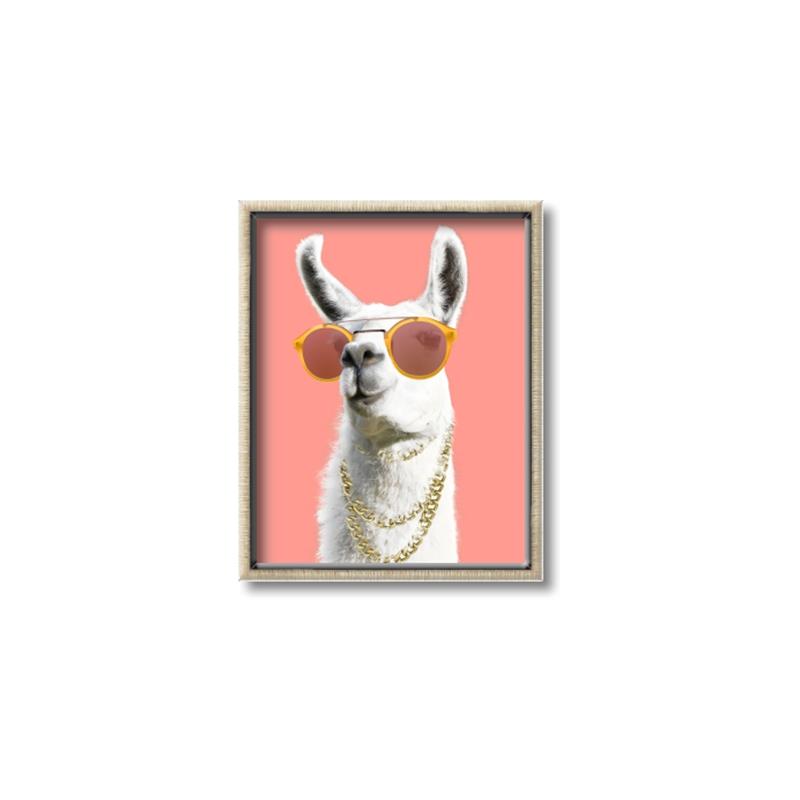 Picture of Llamarama  with glass _GroupedProduct_Rectangle_Portrait_Canvas_Framed_