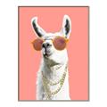 Picture of Llamarama  with glass _GroupedProduct_Rectangle_Portrait_Canvas_Framed_
