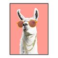 Picture of Llamarama  with glass _GroupedProduct_Rectangle_Portrait_Canvas_Framed_