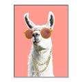 Picture of Llamarama  with glass _GroupedProduct_Rectangle_Portrait_Canvas_Framed_