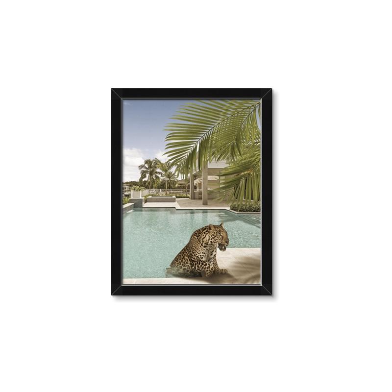 Picture of Gepard in water _GroupedProduct_Rectangle_Portrait_Framed_Matted_