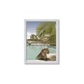 Picture of Gepard in water _GroupedProduct_Rectangle_Portrait_Framed_Matted_