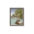Picture of Gepard in water _GroupedProduct_Rectangle_Portrait_Framed_Matted_