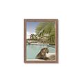 Picture of Gepard in water _GroupedProduct_Rectangle_Portrait_Framed_Matted_