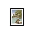 Picture of Gepard in water _GroupedProduct_Rectangle_Portrait_Framed_Matted_