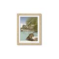 Picture of Gepard in water _GroupedProduct_Rectangle_Portrait_Framed_Matted_