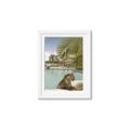 Picture of Gepard in water _GroupedProduct_Rectangle_Portrait_Framed_Matted_