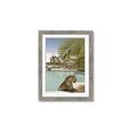 Picture of Gepard in water _GroupedProduct_Rectangle_Portrait_Framed_Matted_
