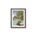 Picture of Gepard in water _GroupedProduct_Rectangle_Portrait_Framed_Matted_