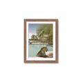 Picture of Gepard in water _GroupedProduct_Rectangle_Portrait_Framed_Matted_