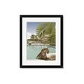 Picture of Gepard in water _GroupedProduct_Rectangle_Portrait_Framed_Matted_