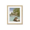 Picture of Gepard in water _GroupedProduct_Rectangle_Portrait_Framed_Matted_