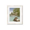 Picture of Gepard in water _GroupedProduct_Rectangle_Portrait_Framed_Matted_