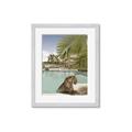Picture of Gepard in water _GroupedProduct_Rectangle_Portrait_Framed_Matted_