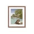 Picture of Gepard in water _GroupedProduct_Rectangle_Portrait_Framed_Matted_