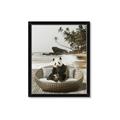 Picture of Panda Sitting on Sofa _GroupedProduct_Rectangle_Portrait_Framed_Matted_
