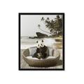 Picture of Panda Sitting on Sofa _GroupedProduct_Rectangle_Portrait_Framed_Matted_